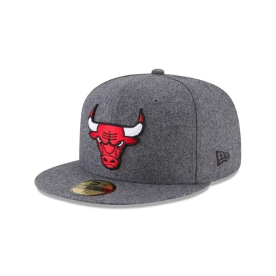 Sapca New Era Chicago Bulls NBA Melton Wool 59FIFTY Fitted - Gri